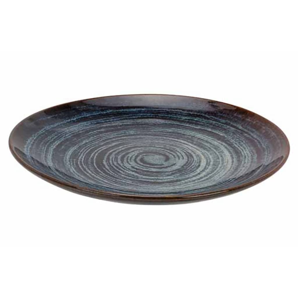 Cosy Trendy Cosy Trendy Dessertbord Atlantis 6 st cirkelpatroon Ø21,5 cm blauw
