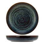 Cosy Trendy Cosy Trendy Bord Atlantis 4 st cirkelpatroon Ø24 cm blauw