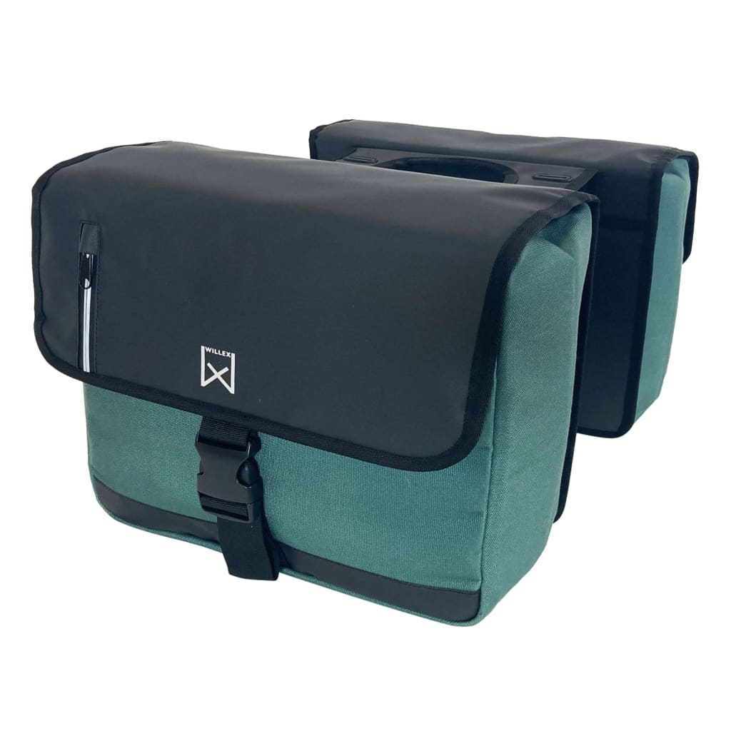 Willex Willex Fietstassen zakelijk 30 L canvas groen en zwart