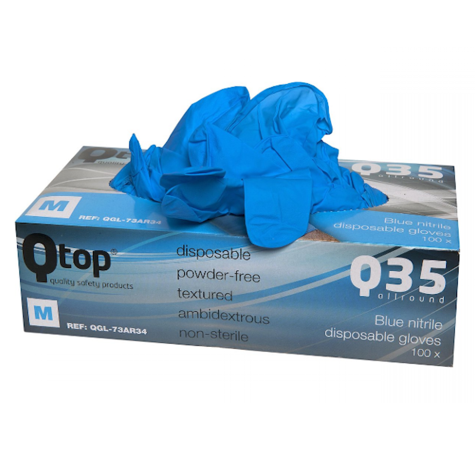 Qtcycletech Iqtop nitril handschoenen dispenser maat l per 100 stuks