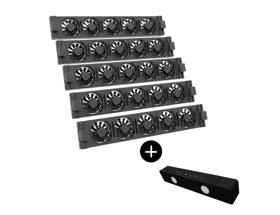 Heatfan 5 - radiatorventilator cinco - zwart + touch sensor