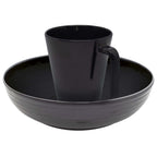 Eurotrail serviesset isla - 16delig - zwart naturel - melamine