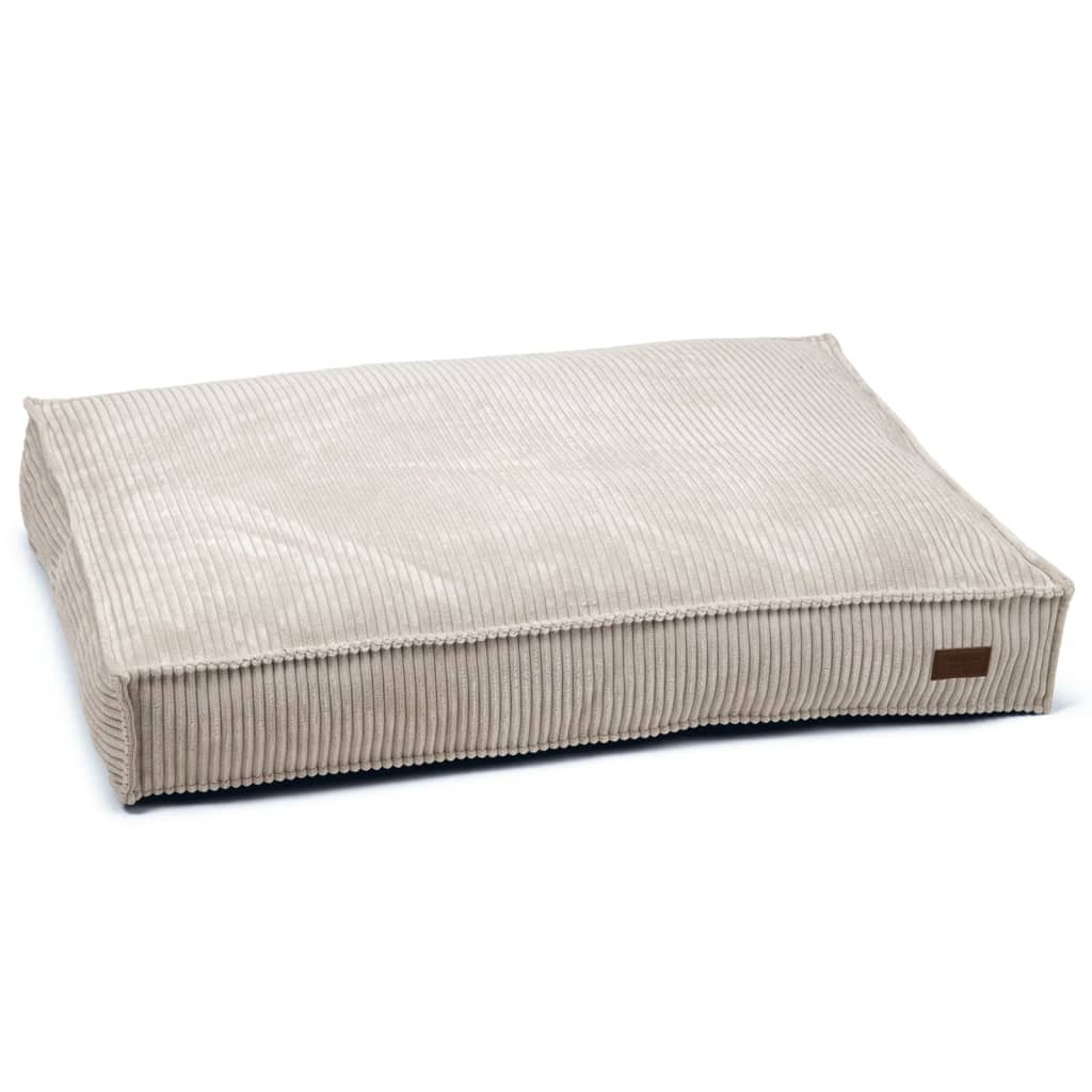 Designed by lotte ribbed - hondenkussen - lichtgrijs - 100x70x15 cm
