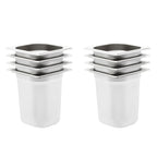 Vidaxl gastronormbakken 8 st gn 1 6 200 mm roestvrij staal