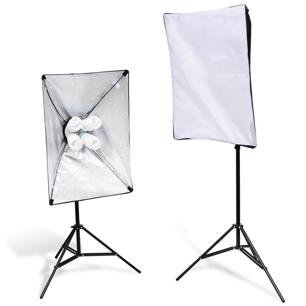 VidaXL Lampstatief 2 st met softbox