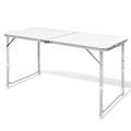 VidaXL Campingtafel inklapbaar en verstelbaar 120x60 cm aluminium