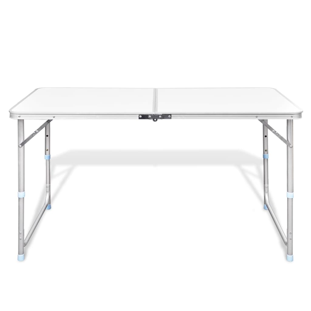 VidaXL Campingtafel inklapbaar en verstelbaar 120x60 cm aluminium