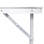 VidaXL Campingtafel inklapbaar en verstelbaar in hoogte aluminium 180 x 60 cm