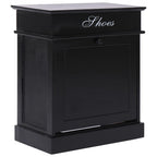 VidaXL Schoenenkast 50x28x58 cm paulowniahout zwart