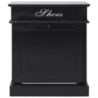 VidaXL Schoenenkast 50x28x58 cm paulowniahout zwart