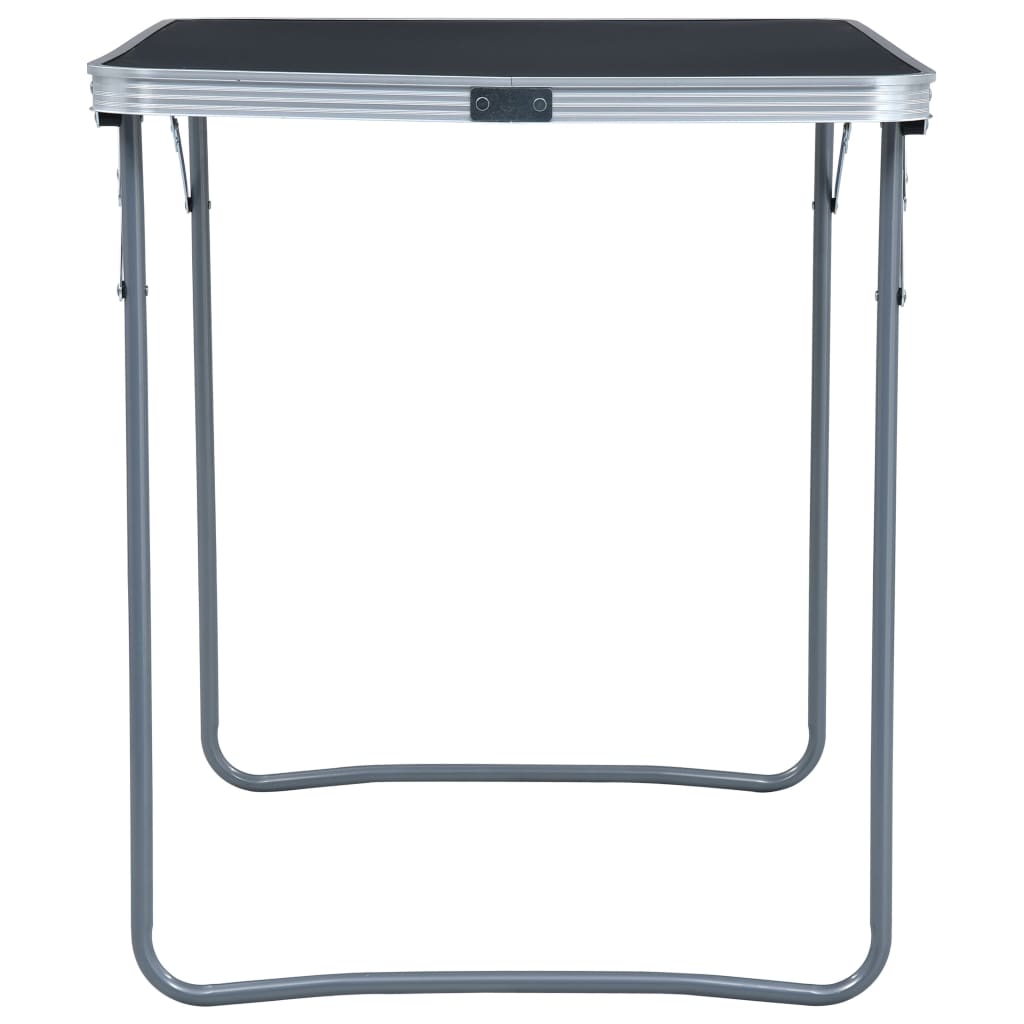 VidaXL Campingtafel inklapbaar met metalen frame 80x60 cm grijs