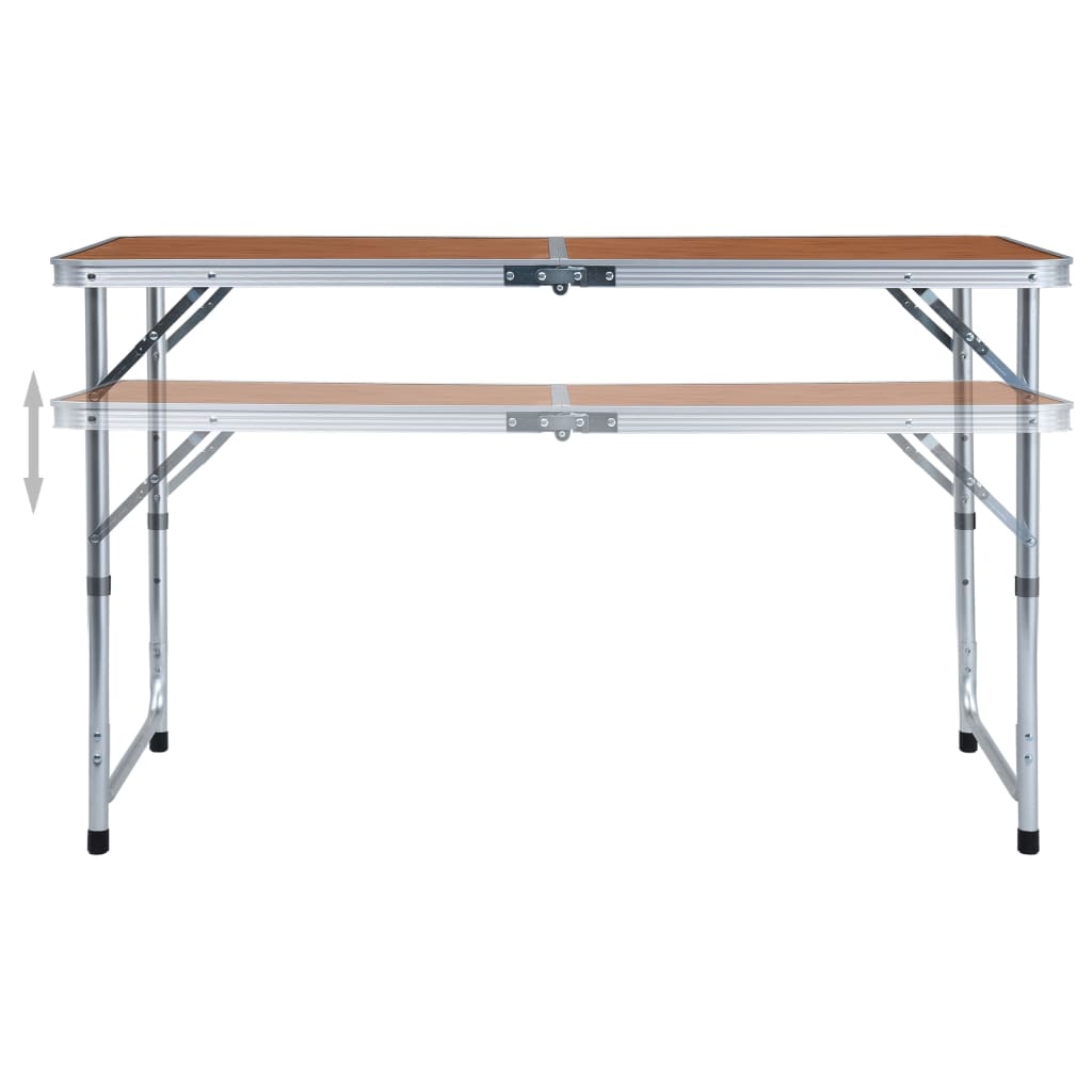 VidaXL Campingtafel inklapbaar 120x60 cm aluminium
