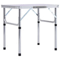 VidaXL Campingtafel inklapbaar 60x45 cm aluminium wit