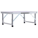 VidaXL Campingtafel inklapbaar 60x45 cm aluminium wit
