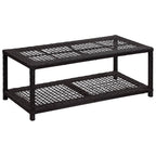 Vidaxl schoenenbank 80x40x30 cm poly rattan zwart