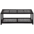 Vidaxl schoenenbank 80x40x30 cm poly rattan zwart