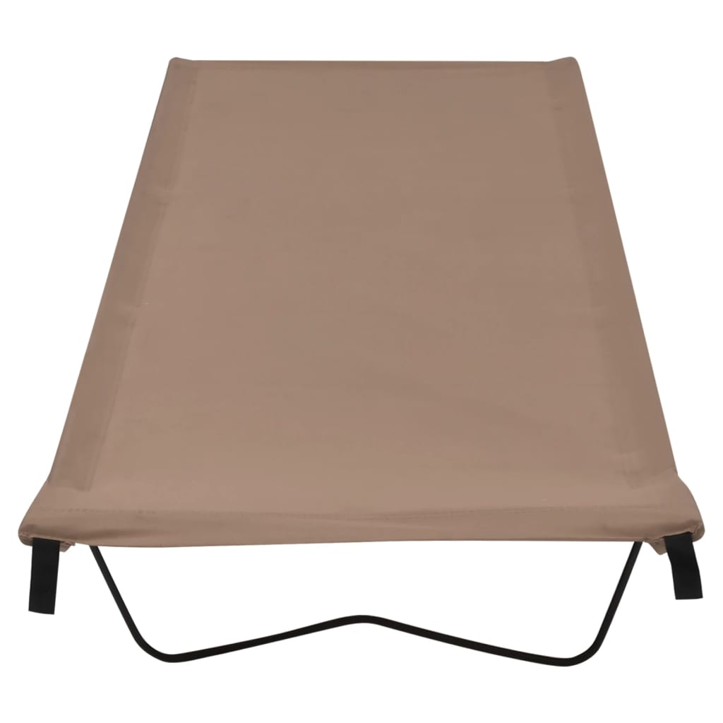 VidaXL Campingbed 180x60x19 cm oxford stof en staal taupe