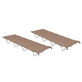 VidaXL Campingbedden 2 st 180x60x19 cm oxford stof en staal taupe