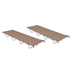 VidaXL Campingbedden 2 st 180x60x19 cm oxford stof en staal taupe