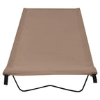 VidaXL Campingbedden 2 st 180x60x19 cm oxford stof en staal taupe