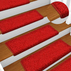 VidaXL Trapmatten 5 st 65x21x4 cm rood