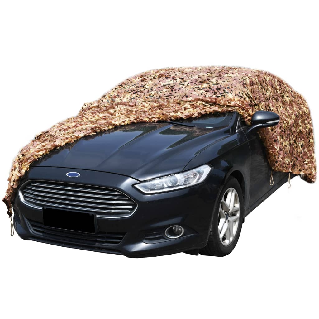 VidaXL Camouflagenet met opbergtas 2x8 m beige
