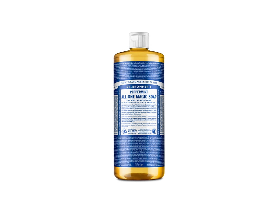 Dr. bronner's vloeibare zeep - pure castile - pepermunt 945 ml