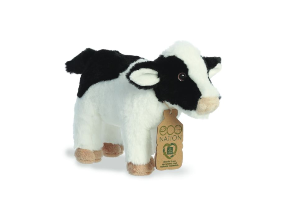 Eco nation pluchen knuffel - koe - 26 cm