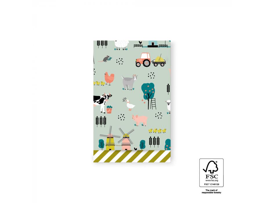 House of Products Cadeauzakjes Farm Green Stripes 12x19cm 200st