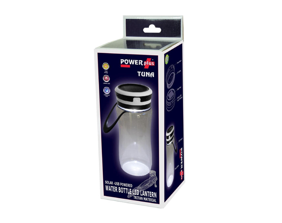 Powerplus waterfles met zonnecel en ledverlichting