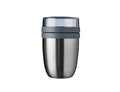 Mepal lunchpot ellipse - geïsoleerd - natural brushed - 500 ml + 200 ml