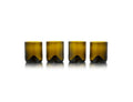 Rebottled glazen - short tumbler - 4-pack - olive
