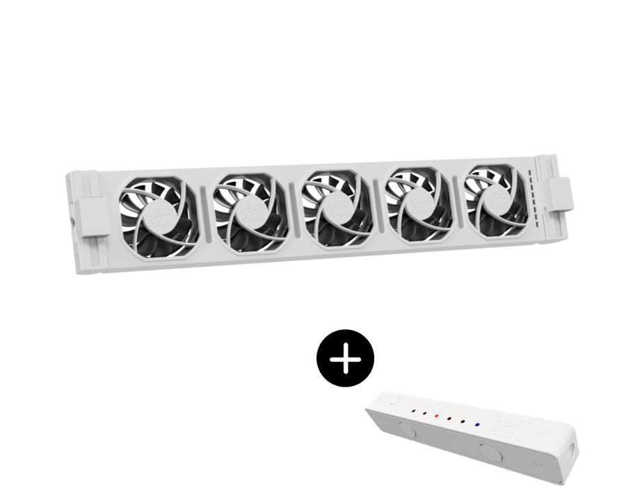 Heatfan 5 - radiatorventilator solo - wit + touch sensor