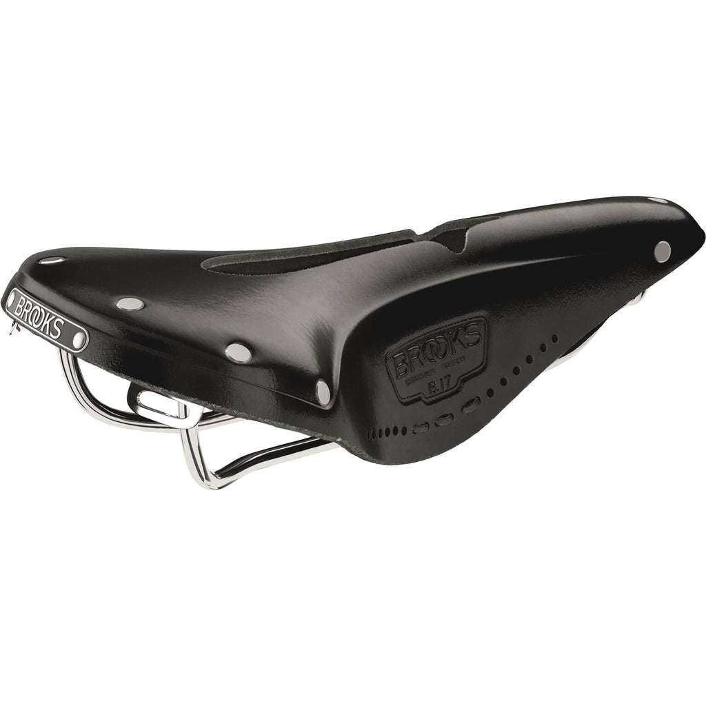 Brooks b17 narrow carved - black