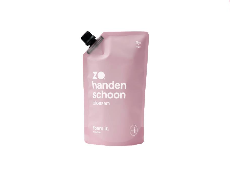 Zo schoon navulzak - handen schoon - bloesem