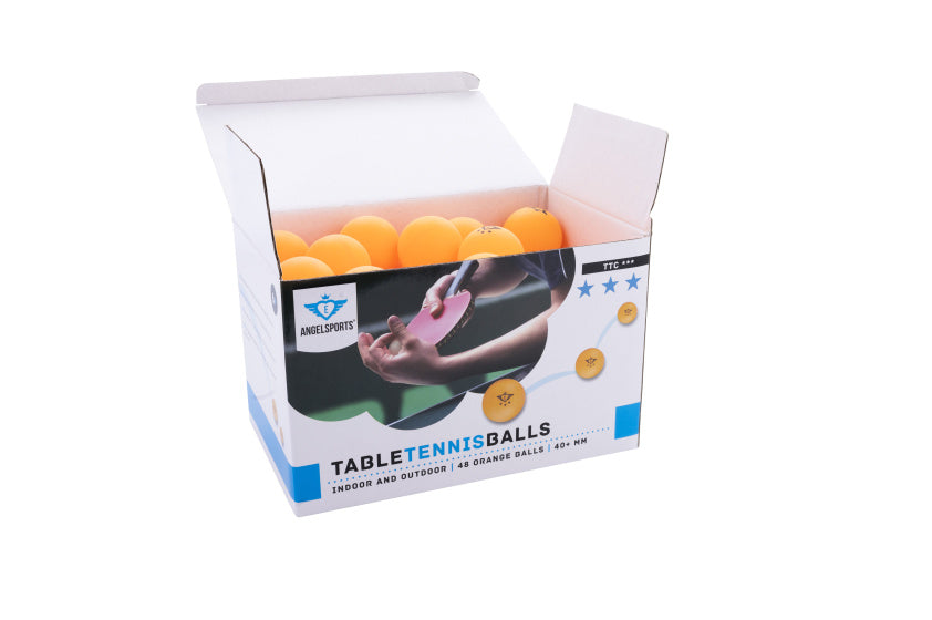 Angel sports TT ballen 3 ster competitie 40 mm 48 stuks oranje