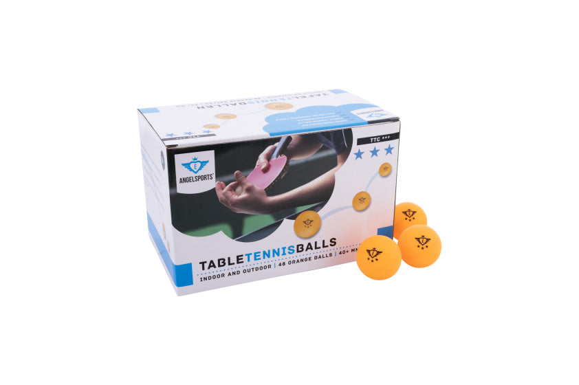 Angel sports TT ballen 3 ster competitie 40 mm 48 stuks oranje