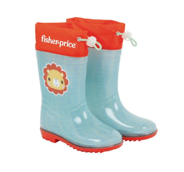 Arditex Regenlaarzen Fisher-Price junior PVC textiel lichtblauw rood maat 24