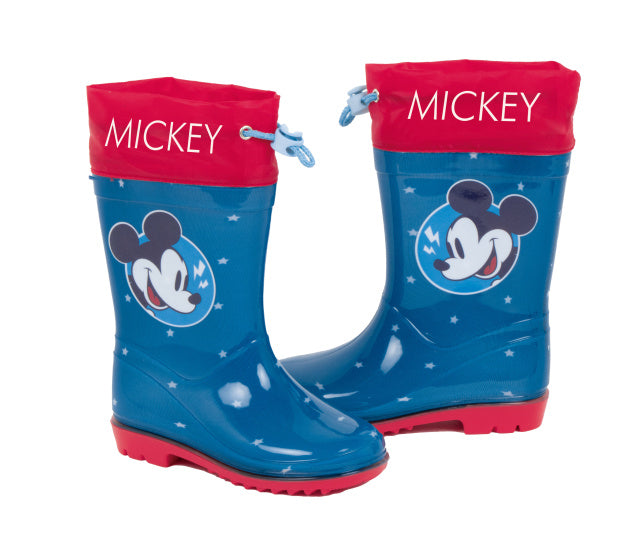 Arditex Regenlaarzen Mickey junior PVC donkerblauw rood maat 24