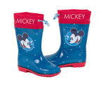 Arditex Regenlaarzen Mickey junior PVC donkerblauw rood maat 24