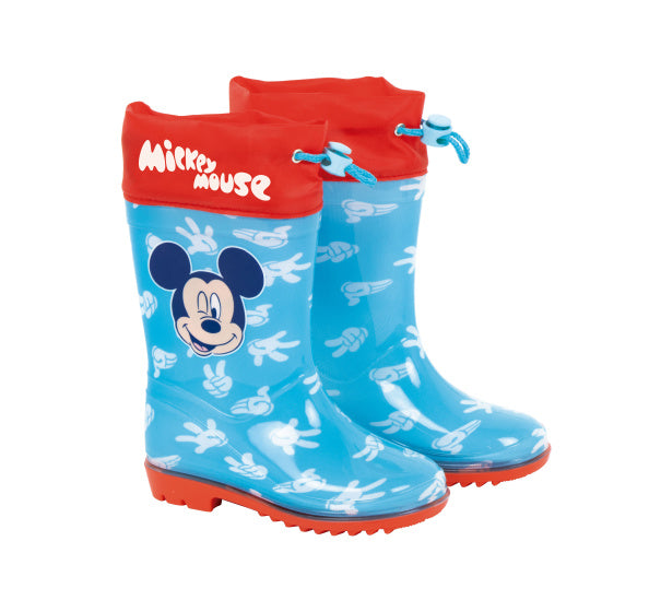 Arditex Regenlaarzen Mickey Today junior PVC textiel lichtblauw rood maat 30