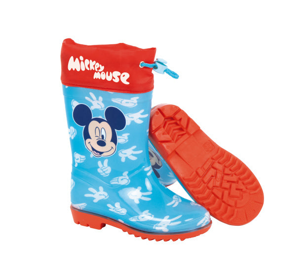 Arditex Regenlaarzen Mickey Today junior PVC textiel lichtblauw rood maat 26
