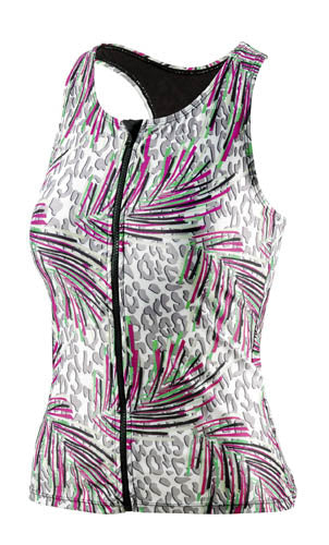 Beco Tanktop BEsuit dames D-cup polyamide elastaan roze groen mt 38
