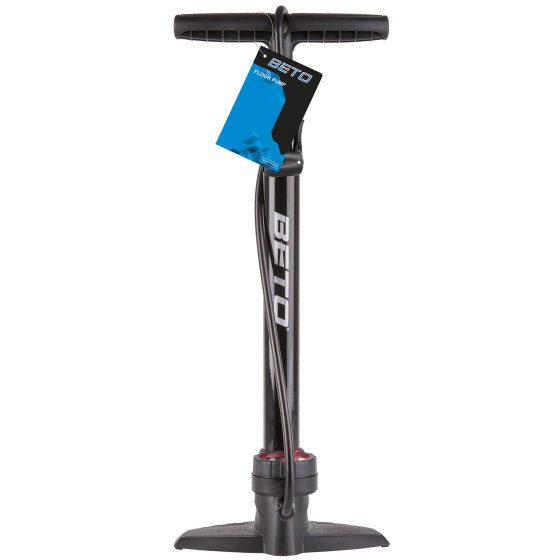 Beto Fietspomp met manometer staal 11 bar zwart