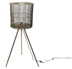 Hi-point Duncan staande lamp 119 cm E27 nikkel 25W goud