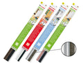 Fix-o-moll deurborstel premium zelfklevend - 1m - aluminium