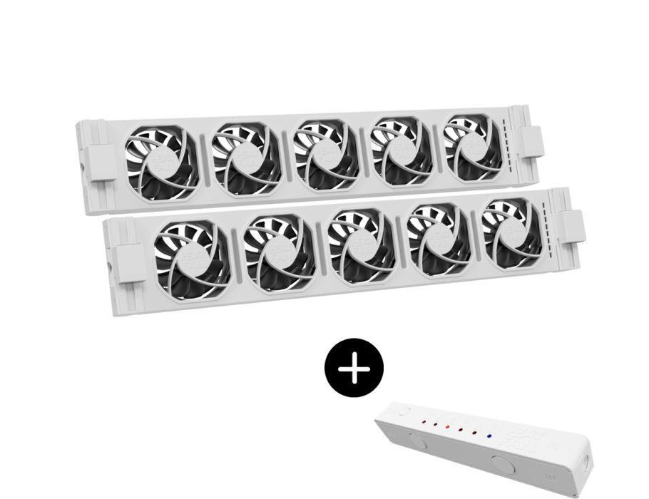 Heatfan 5 - radiatorventilator duo - wit + touch sensor