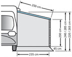 Eurotrail Zijwand zonder raam Camper 235 x 240 cm polyester grijs