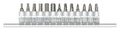 Gedore dopsleutelschroevendraaier 1 4” | + rail | 13-dlg - 3300022
