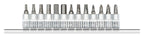 Gedore dopsleutelschroevendraaier 1 4” | + rail | 13-dlg - 3300022